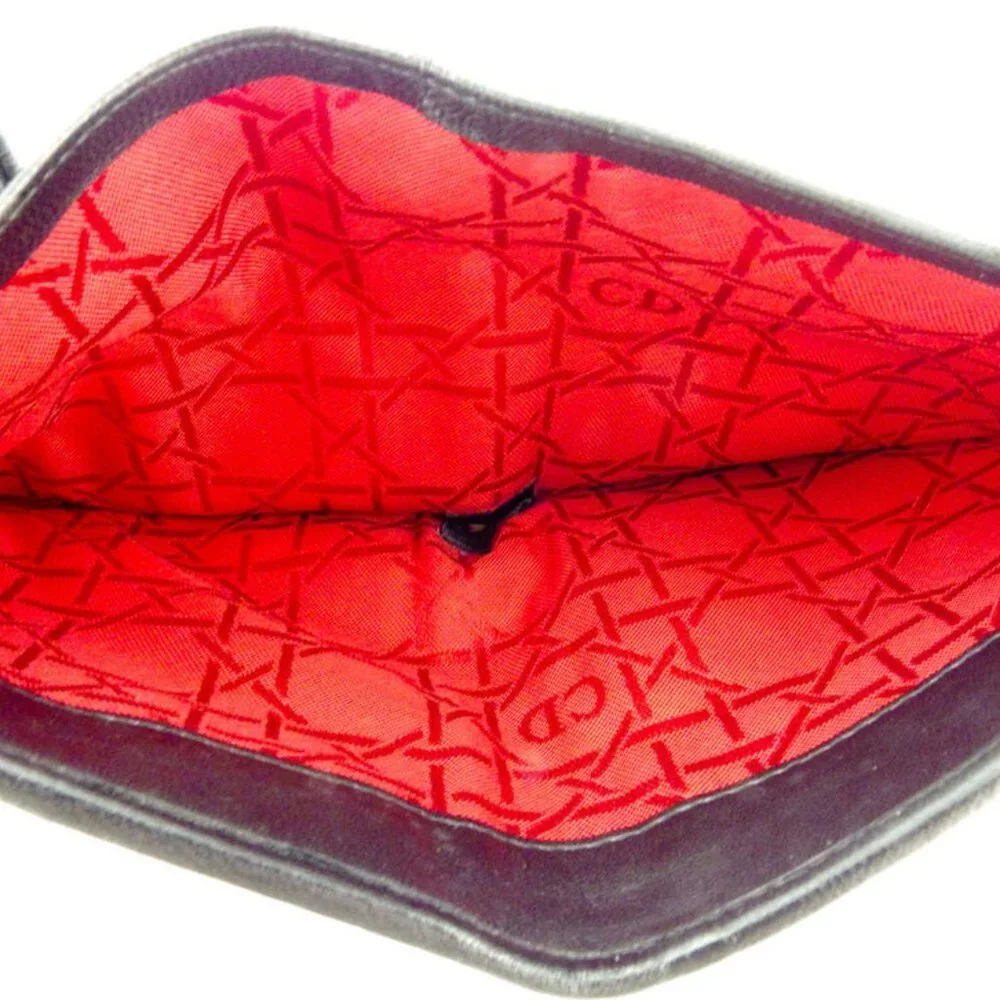 Dior tri-fold wallet Lady Dior leather Authentic used